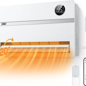 Dreo Calentador de pared para baño, calentadores de espacio inteligentes con enchufe ALCI, 1500 W, oscilación vertical de 120, termostato ajustable, Dreo Calentador de pared para baño, calentadores de espacio inteligentes con enchufe ALCI, 1500 W, oscilación vertical de 120, termostato ajustable,