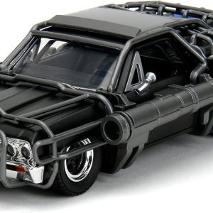 1967 Chevy El Camino con cañones Matt Black Fast X (2023) Serie de películas 132 Modelo de automóvil fundido a presión por Jada 34733 1967 Chevy El Camino con cañones Matt Black Fast X (2023) Serie de películas 132 Modelo de automóvil fundido a presión por Jada 34733