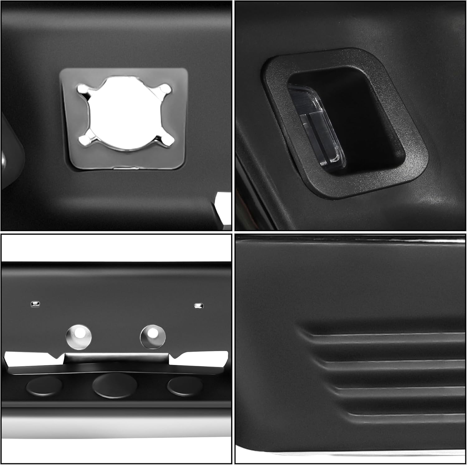 Conjunto de parachoques trasero para Dodge Ram Pickup 04 05 06 2007 2008 Dodge Ram Pickup 04 05 06 07 08 2004-2008 Negro