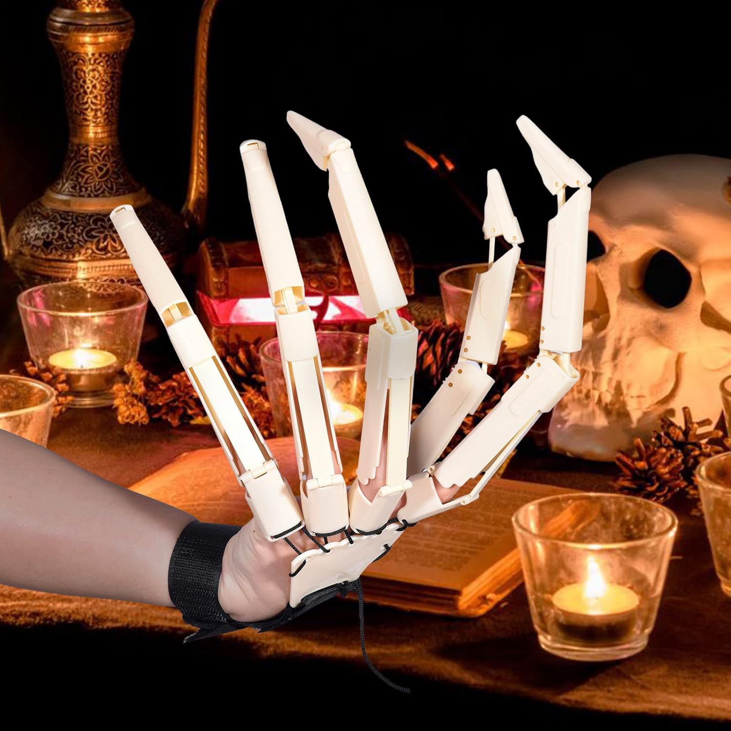 1 par de dedos articulados de Halloween, extensiones de dedos articulados, decoración de dedos de Halloween, extensiones de dedos articuladas