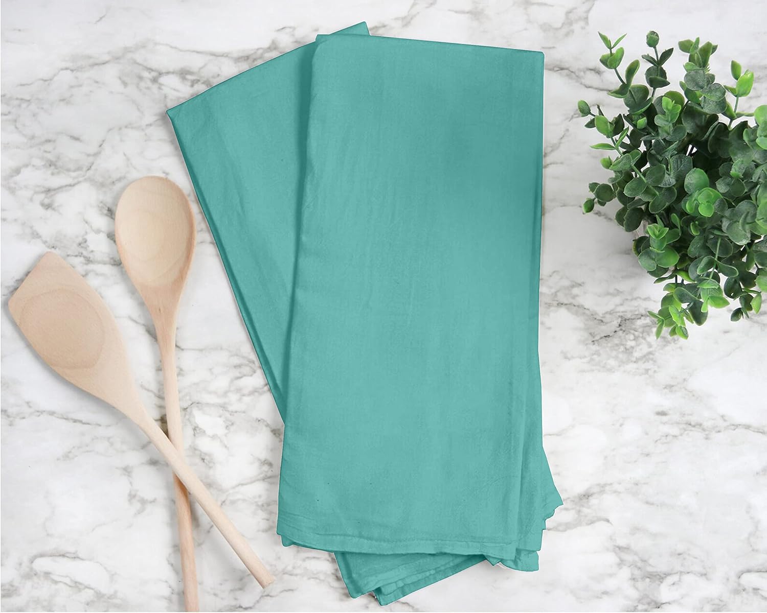 RUVANTI Paquete de 24 toallas de cocina de 28 x 28 pulgadas, 100% algodón hilado en anillo, lavables a máquina, paños de cocina absorbentes, para