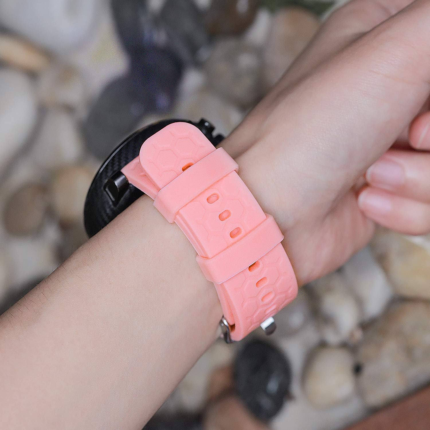 Bandas compatibles con Dirrelo Smart Watches para mujeres, correa de repuesto de silicona suave ajustable para reloj de pulsera compatible con
