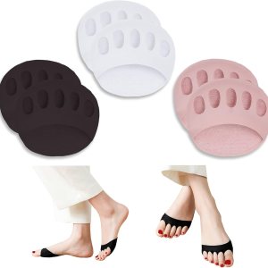 Metatarsa – Almohadillas para pies (3 pares) reutilizables, suaves, almohadillas para el antepié para mujeres, prevención del dolor, alivio del Metatarsa – Almohadillas para pies (3 pares) reutilizables, suaves, almohadillas para el antepié para mujeres, prevención del dolor, alivio del