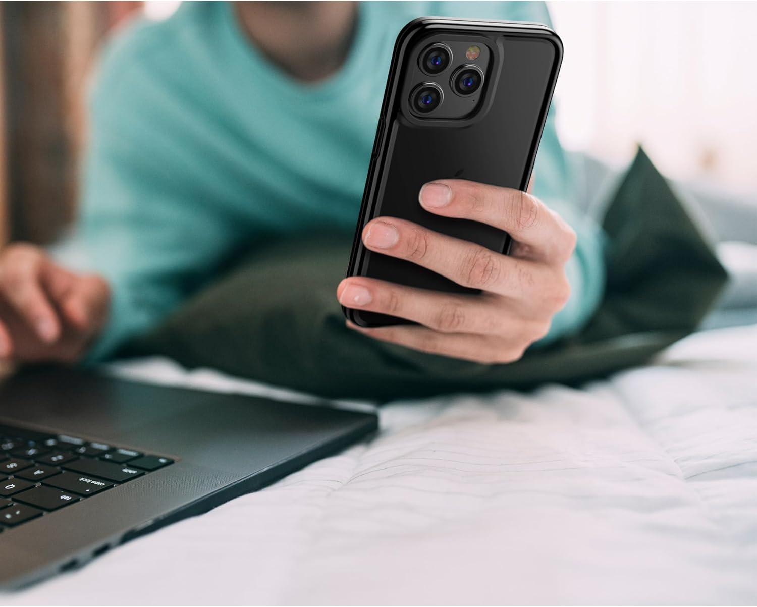Funda compatible con iPhone 15 Pro Max para mujeres y hombres, delgada, dura, translúcida, mate, a prueba de golpes, funda protectora para iPhone 15