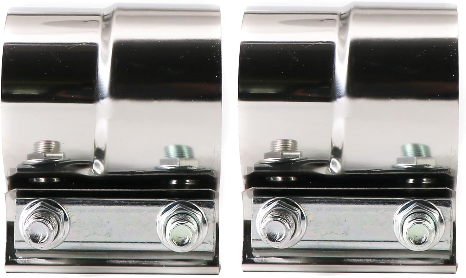 Abrazadera de banda de escape de 2.5 pulgadas, junta de regazo de acero inoxidable 304 preformada, utilizada para sellar silenciadores, accesorios,