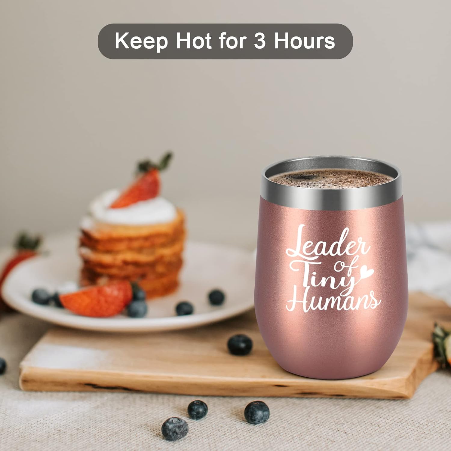 Regalos de agradecimiento a las maestras para mujeres, vaso de vino aislado de acero inoxidable con tapa, regalo de agradecimiento para profesora y