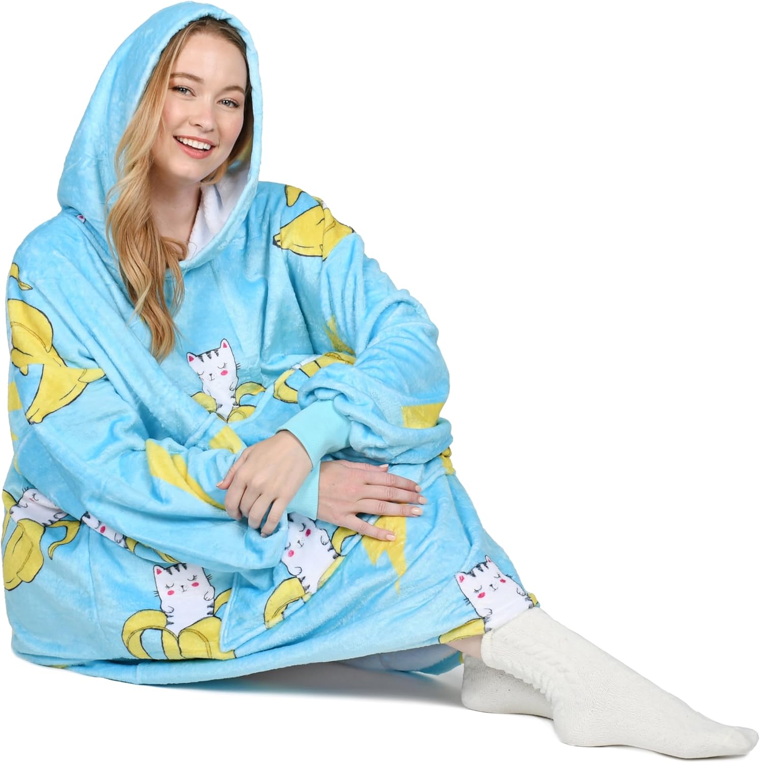Catalonia Sudadera con capucha de gran tamaño, sudadera de forro polar con bolsillo frontal grande, para adultos, hombres y mujeres
