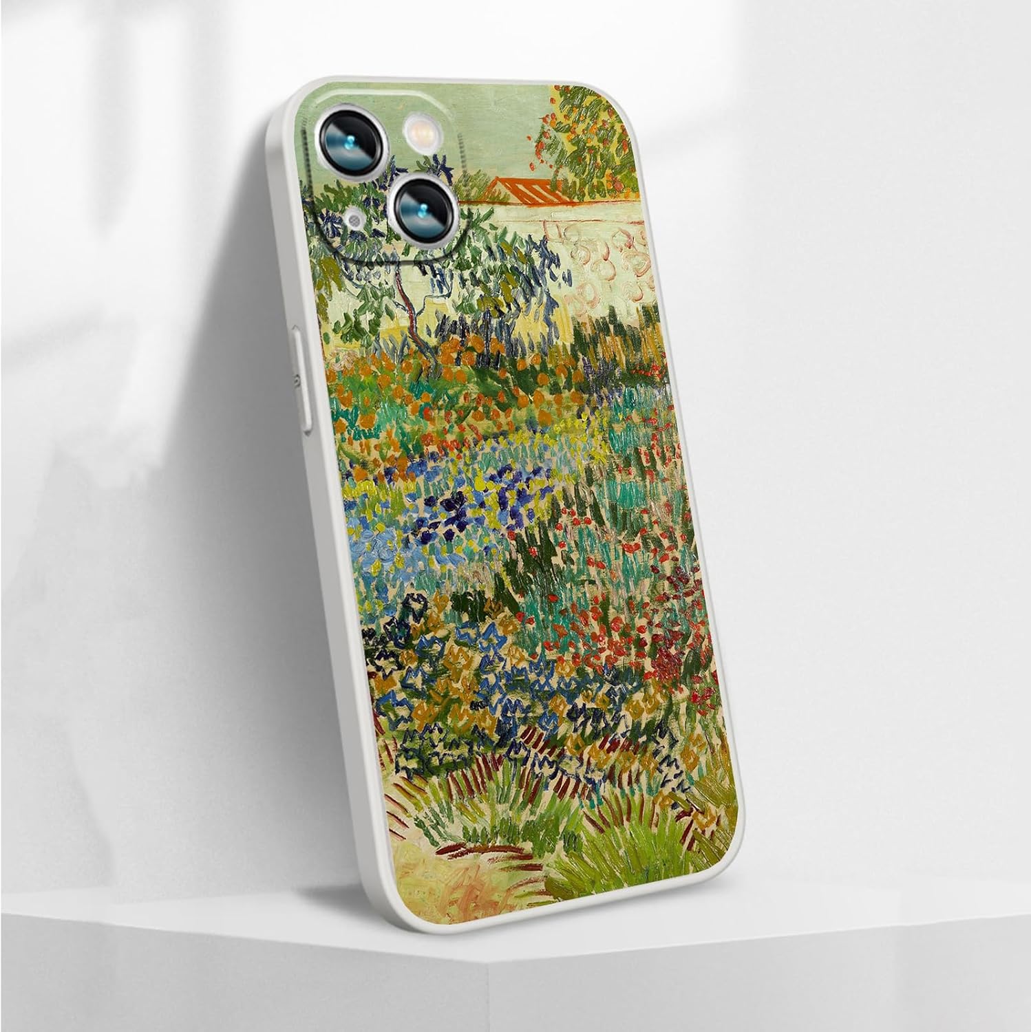 Van Gogh Art – Funda para iPhone 13, diseño de jardín floreciente con camino, funda delgada a prueba de golpes para iPhone 13 (6.1 pulgadas)