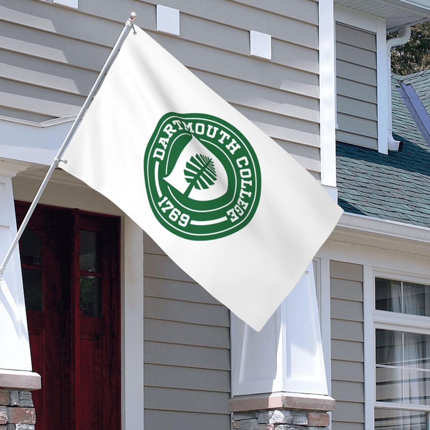 Dartmouth College – Bandera decorativa para exteriores de 3 x 5 pies, bandera de jardín, bandera individual para exteriores