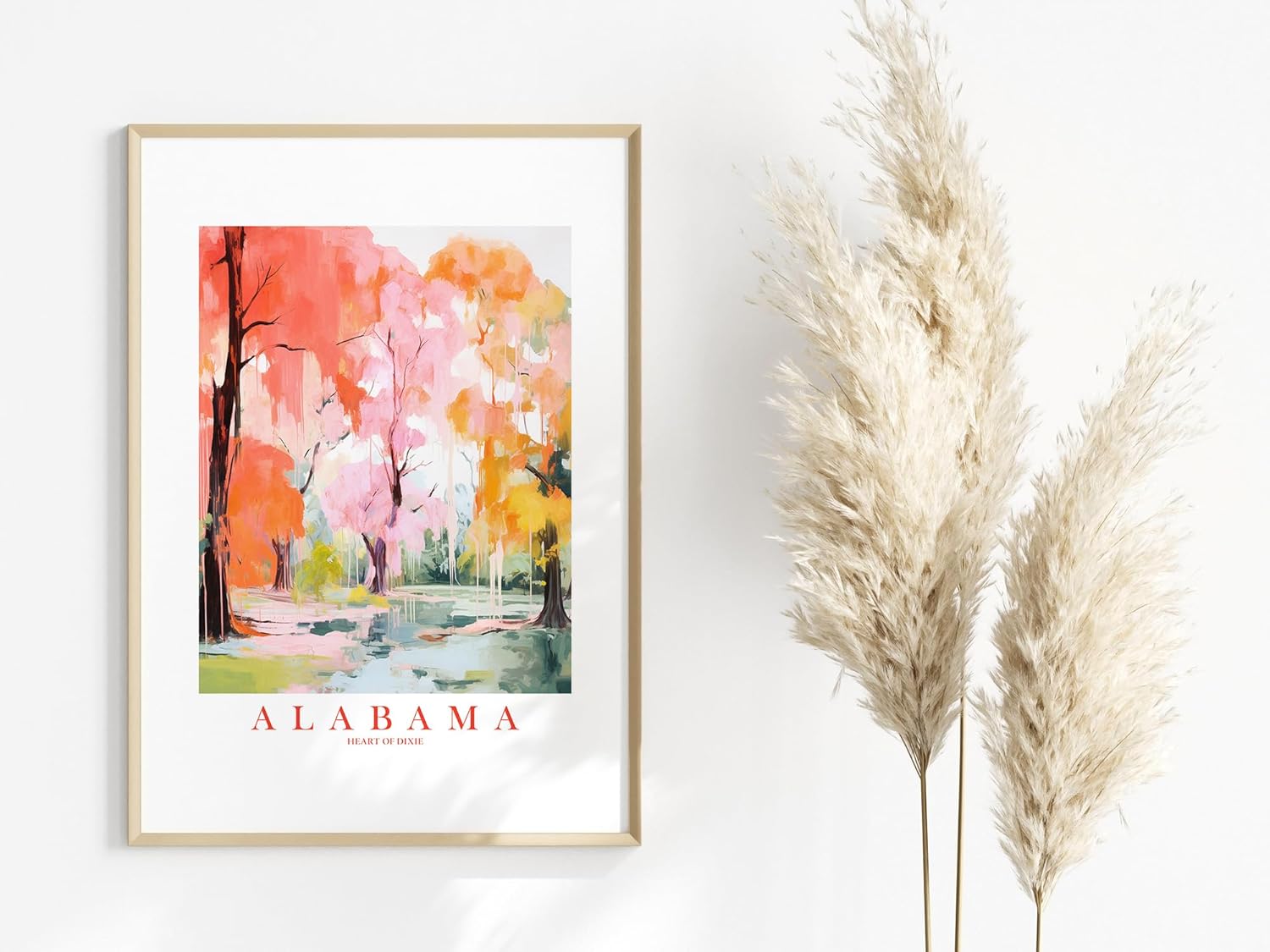 Alabama Travel Print Souvenir AL Nature Wall Art Landscape Poster Scenic Vista (8×10 inches)