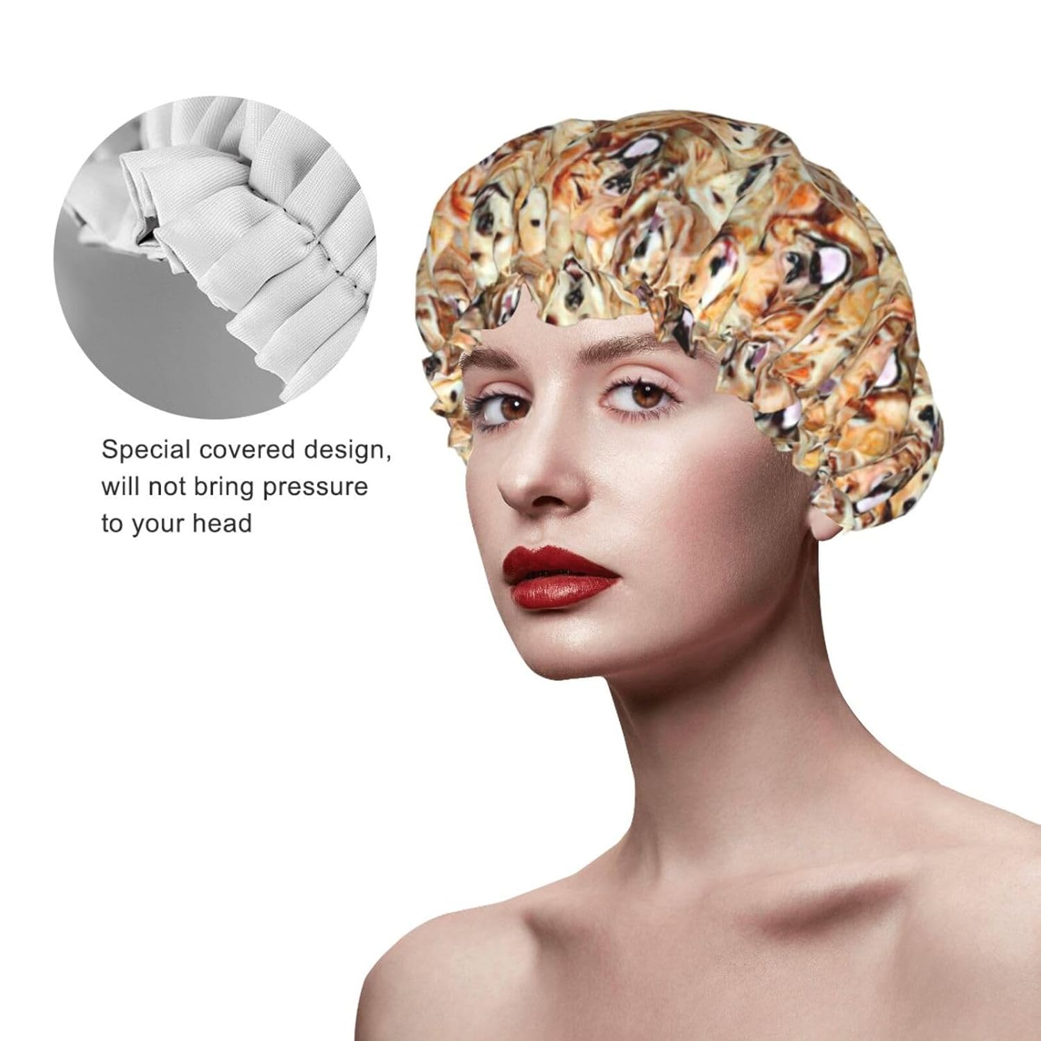 Labrador Retriever – Gorro de ducha impermeable de doble capa, apto para todas las longitudes de cabello (10.6 x 4.3 pulgadas)