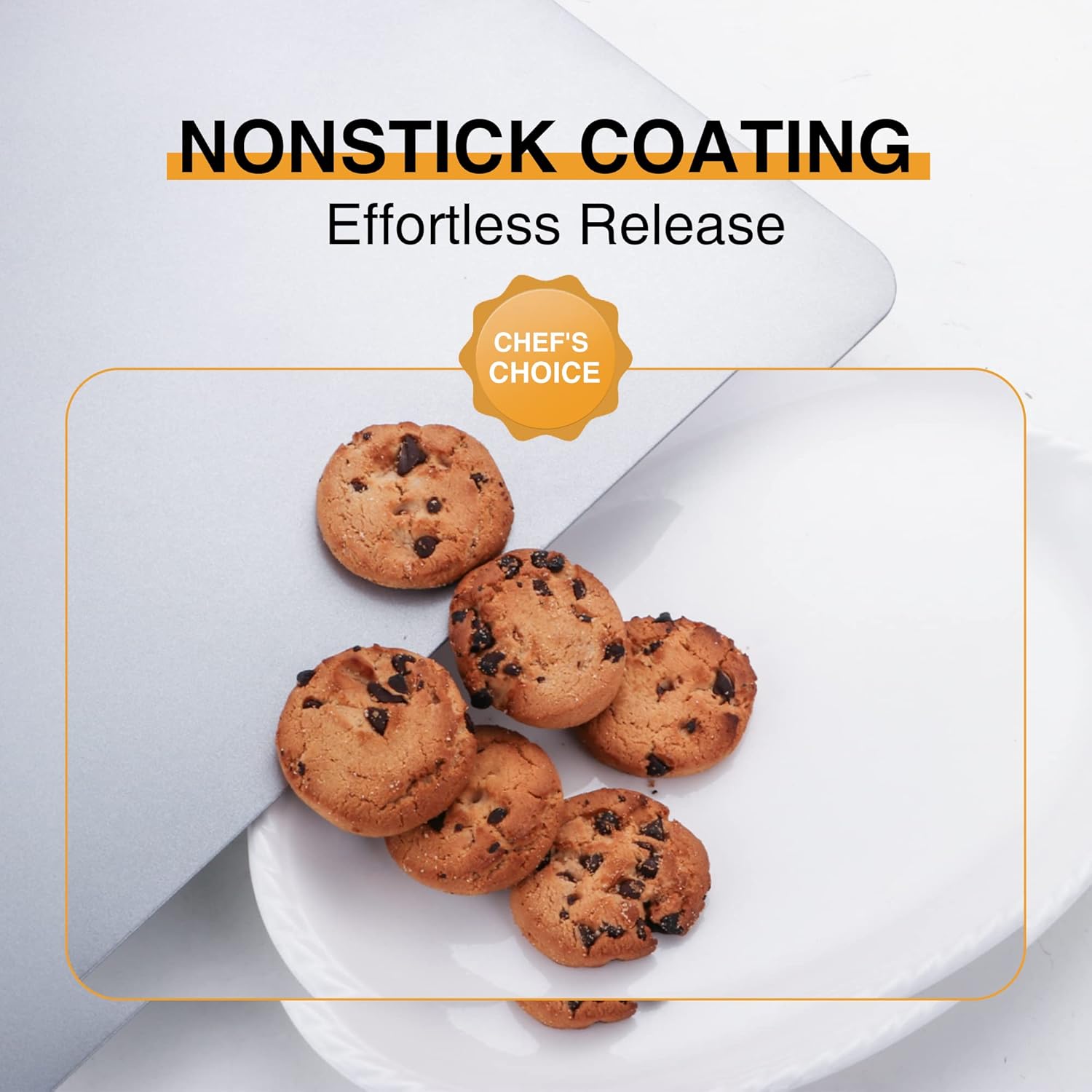HONGBAKE 2 piezas de bandeja plana grande para galletas sin bordes, bandeja para hornear aislada antiadherente, bandejas de horno comercial para