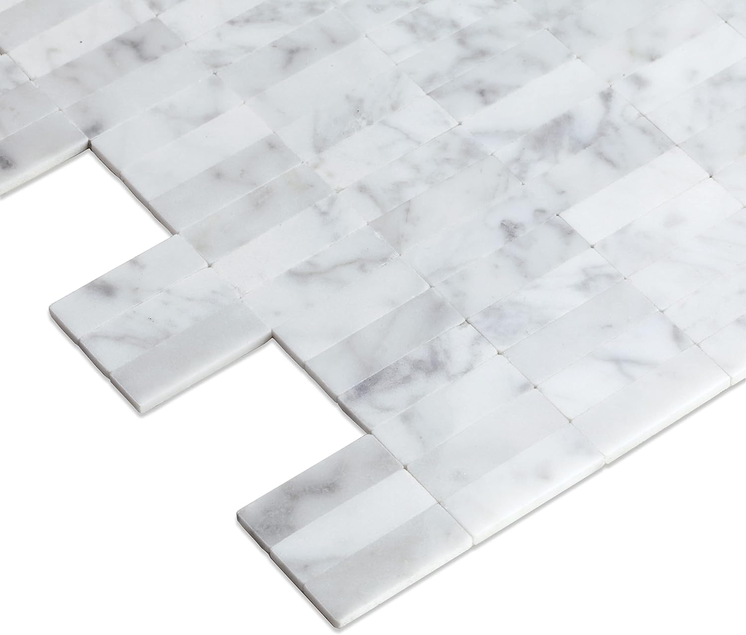 FREEZY – Azulejos de piedra natural atemporales, modernos azulejos de mármol para salpicaduras de cocina, chimenea, pared interior, instalación 3