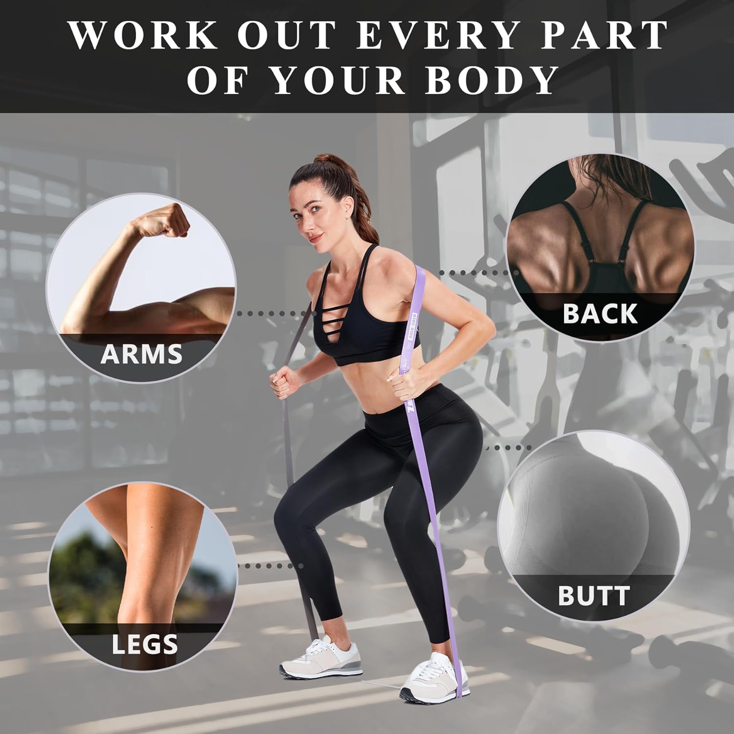 Bandas de resistencia, bandas de entrenamiento para hombres y mujeres, bandas de ejercicio para terapia física, bandas de resistencia de goma,