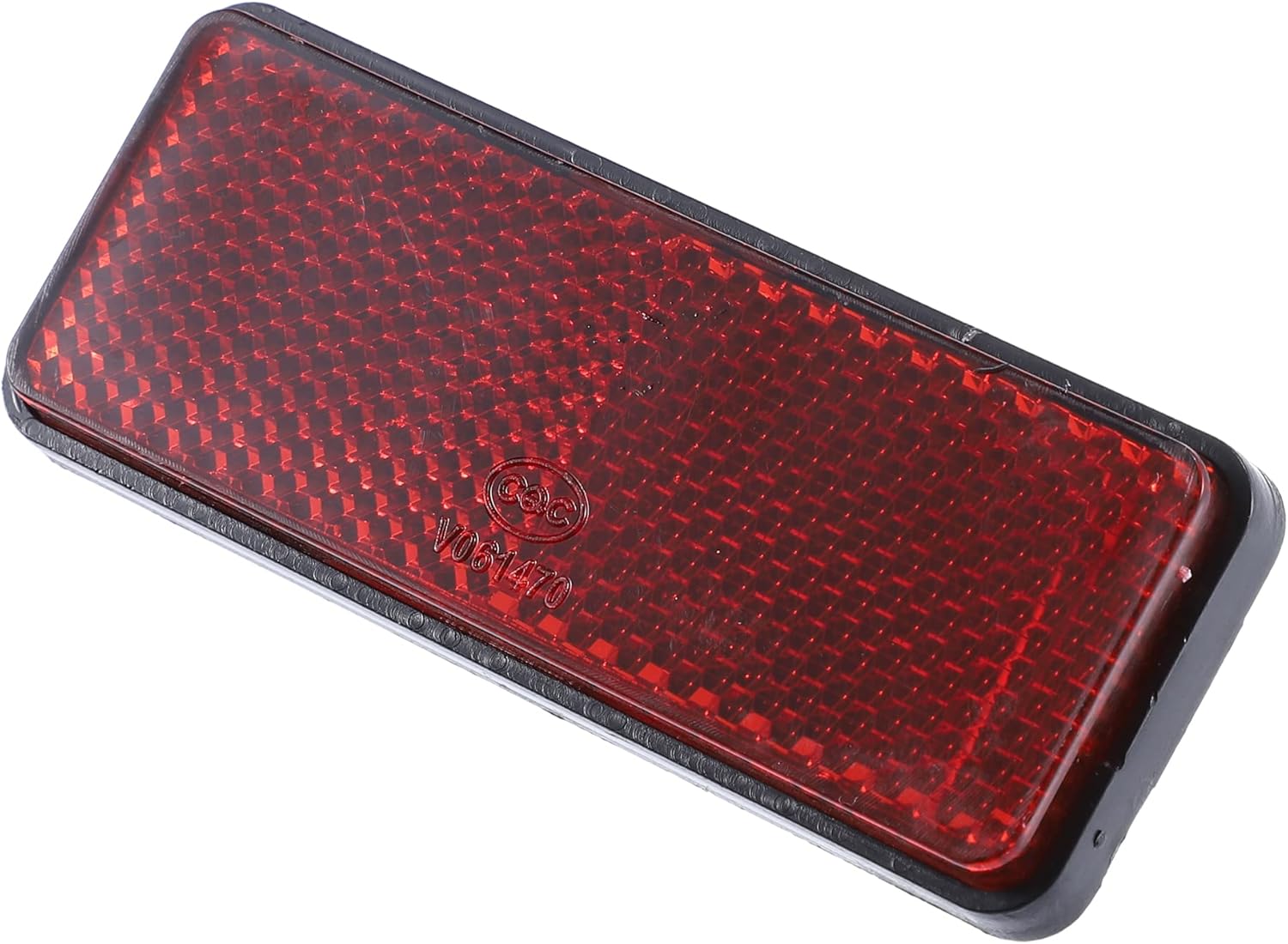 X AUTOHAUX 2 piezas M6x1.0 de plástico rojo universal rectangular para montaje de tornillo, reflectores de advertencia reflectantes para motocicleta