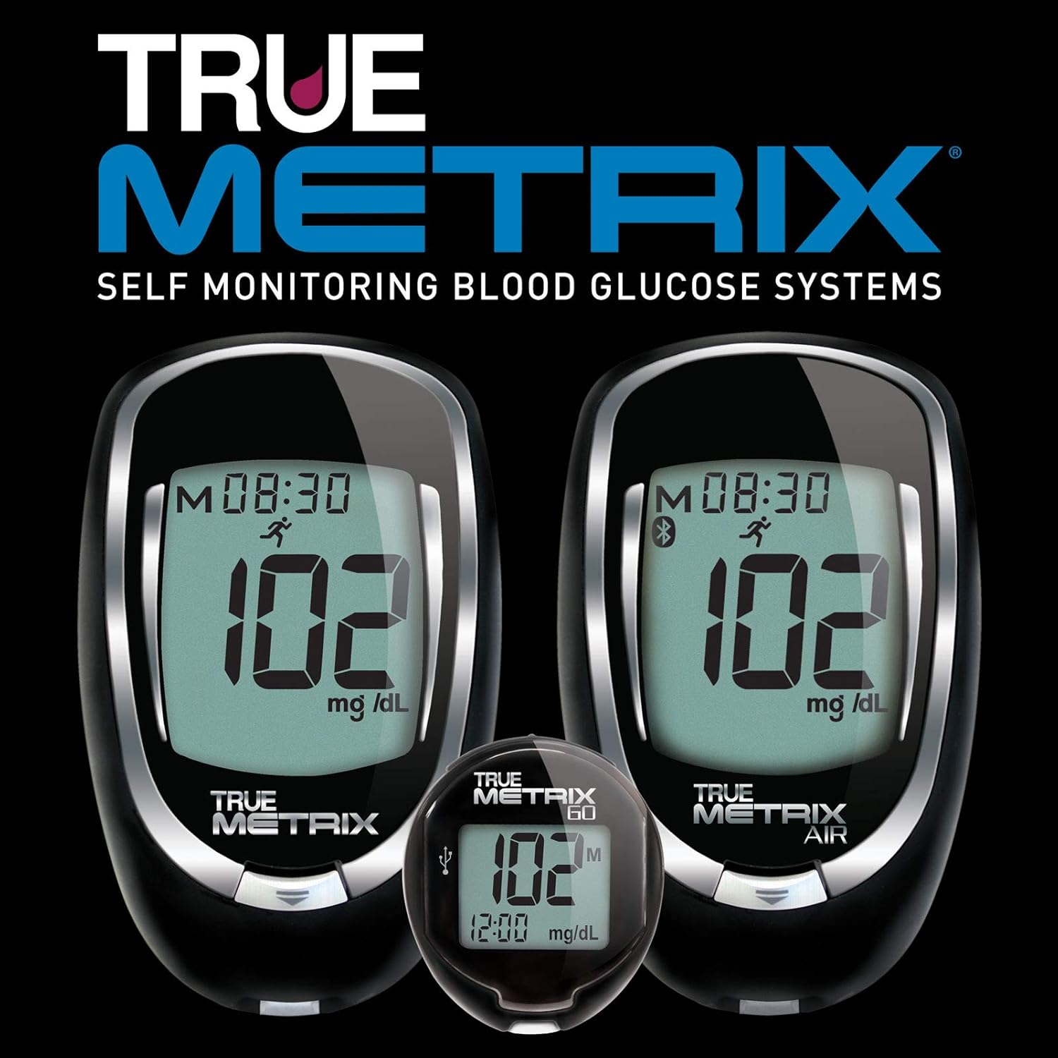 True Metrix – Tiras de prueba de glucosa en sangre para automonitoreo (6 cajas de 50)