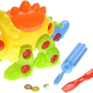 PowerTRC Take-A-Part Educational Triceratops – Dinosaurio de construcción con luces y sonido Juego de juguetes de construcción con 2 PowerTRC Take-A-Part Educational Triceratops – Dinosaurio de construcción con luces y sonido Juego de juguetes de construcción con 2