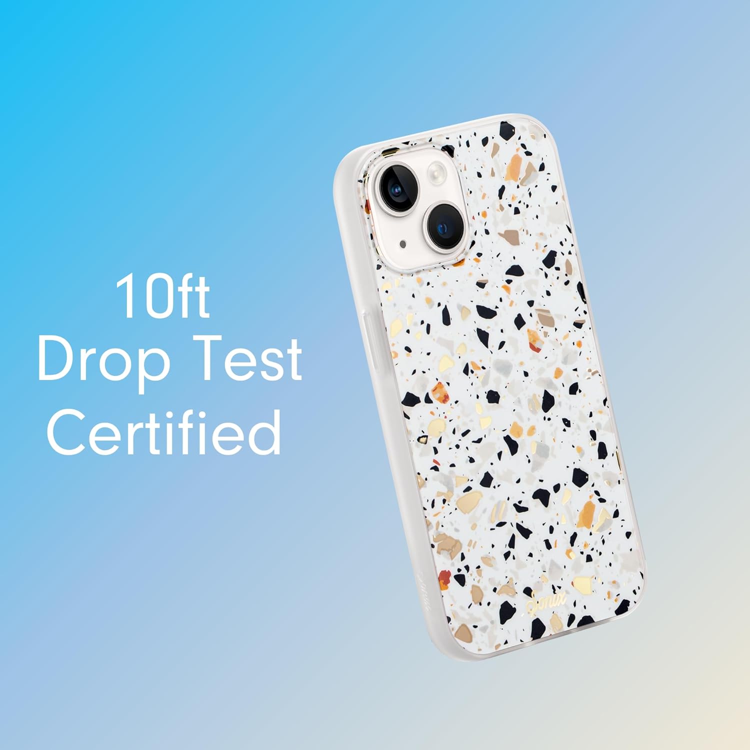 Sonix – Funda para iPhone 15 PlusiPhone 14 Plus, compatible con MagSafe, probada contra caídas de 10 pies, modelo Marble Terrazzo Confetti (estilo
