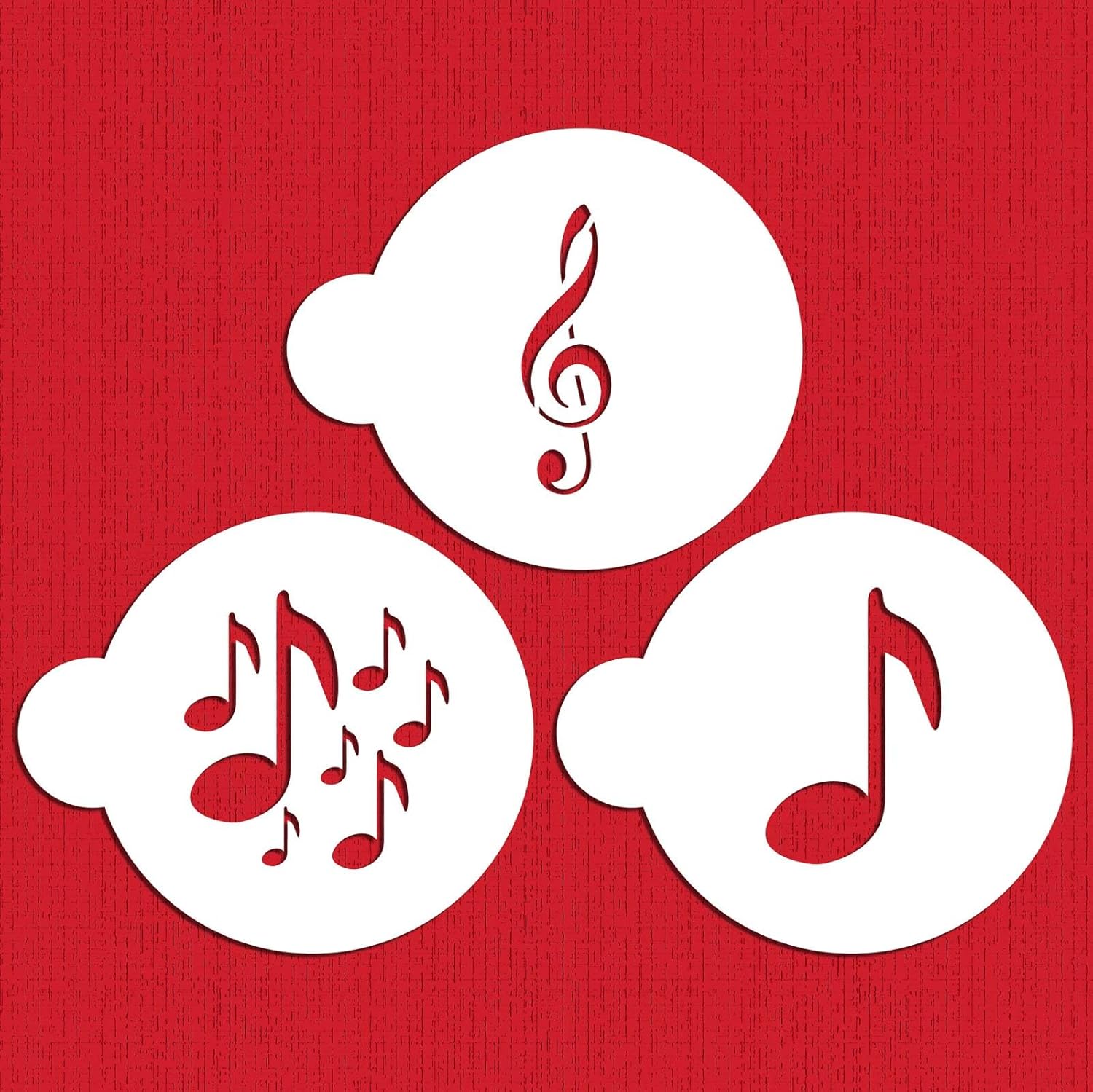 Designer Stencils C281Musical Cookies Stencil, Beigesemitransparente by Designer Stencils