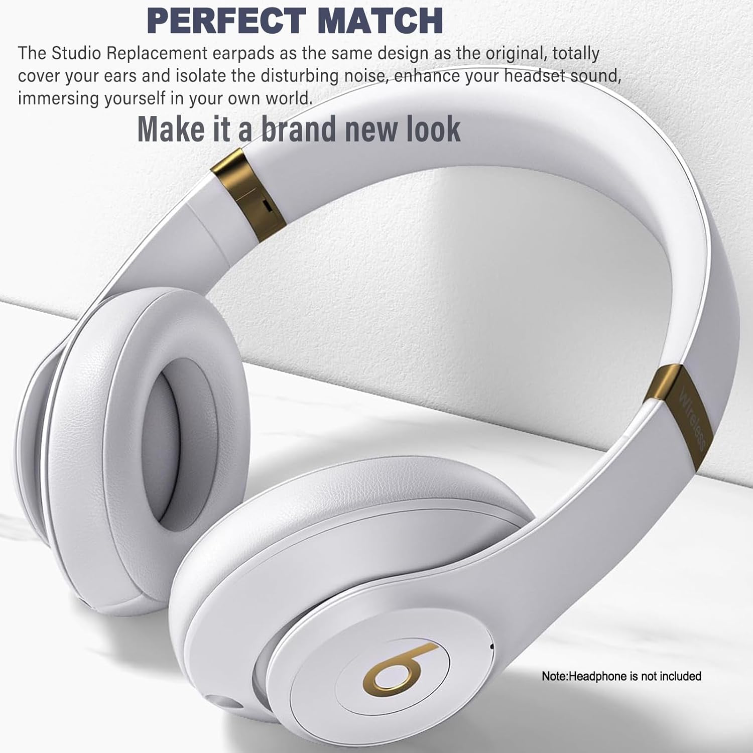 Studio 3 – Almohadillas de repuesto para auriculares Beats Studio 2 y Studio 3 con cable e inalámbricos, almohadillas de espuma viscoelástica con