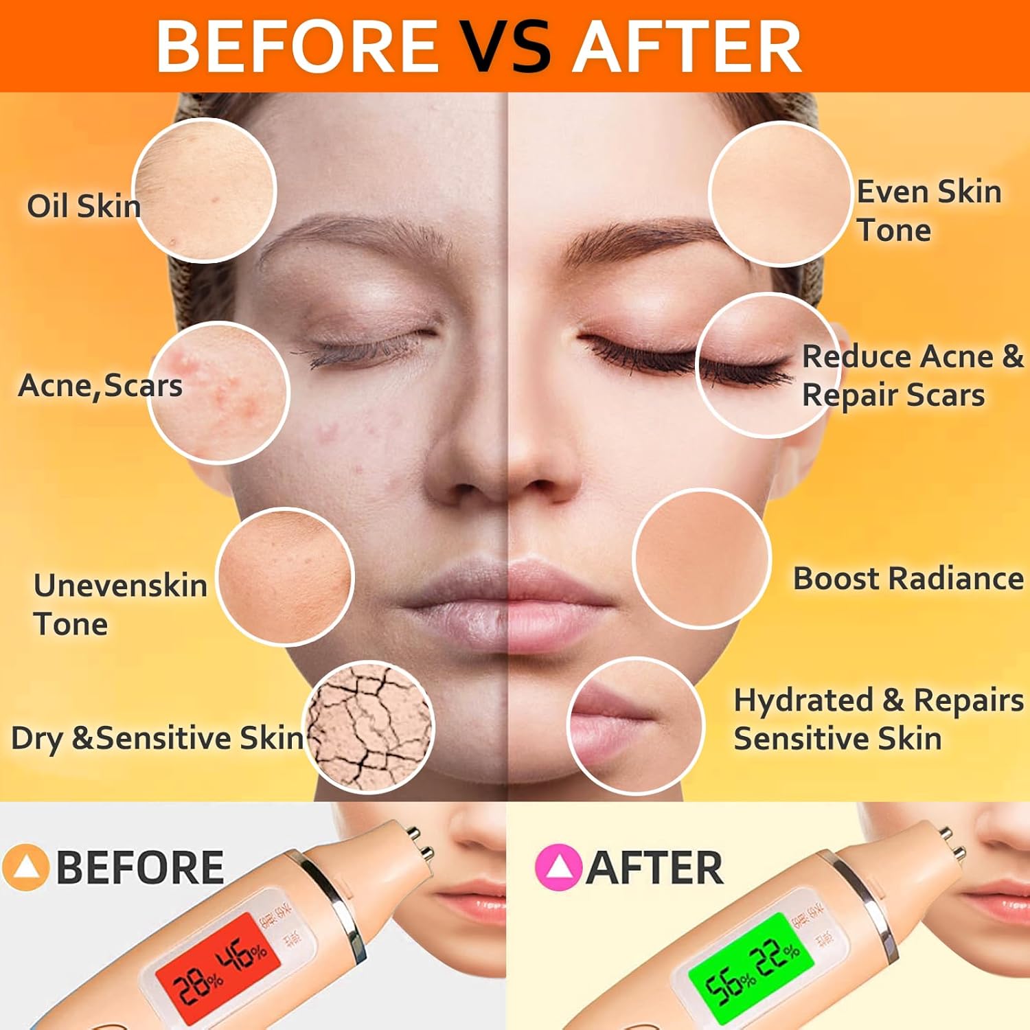 Máscara de gelatina en polvo para faciales, mascarilla facial de gelatina de vitaminas C, mascarilla profesional para luchar contra las líneas