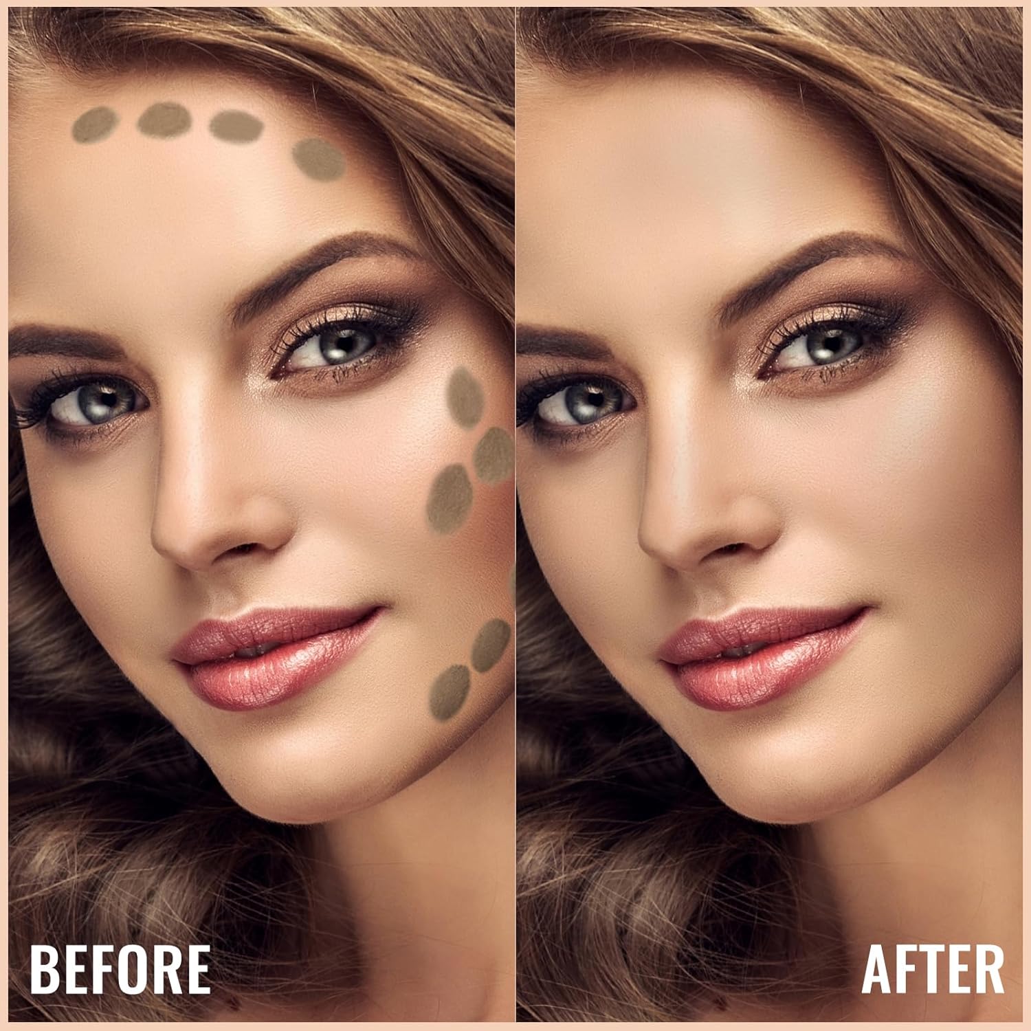 Maquillaje líquido en barra, bronceador crema líquida, contorno bronceador suave altamente pigmentado, punta de esponja incorporada para dar forma a