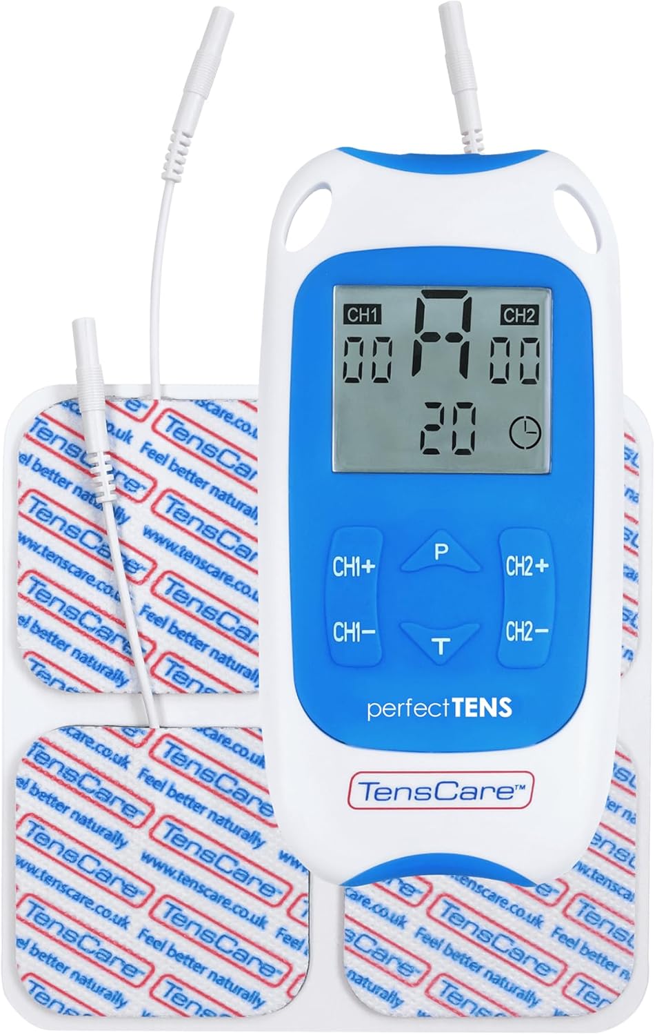TensCare Perfect TENS – Máquina TENS clínicamente probada para aliviar dolores de espalda, cadera, pierna, brazos, artritis y ciática