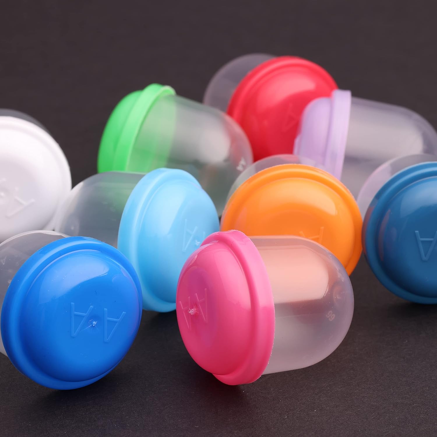 Máquina expendedora de cápsulas, cápsulas translúcidas de bellota vacías, 100 unidades de 1.1 pulgadas, cápsulas de máquina de chicles a granel,