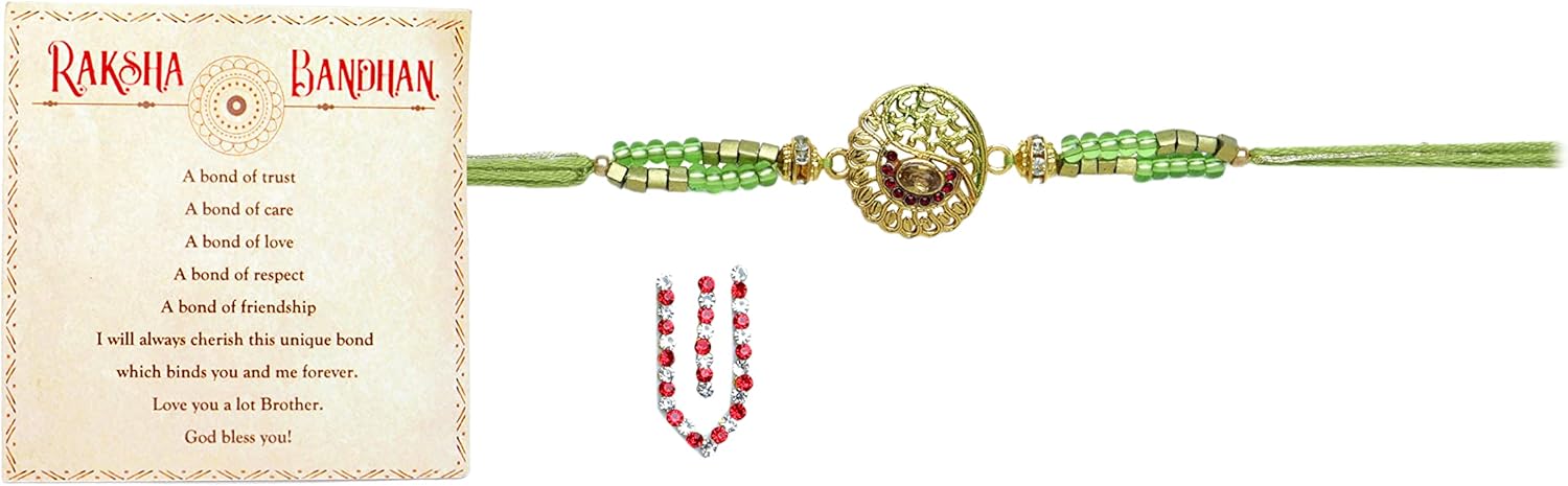 Rakhi individual para hermano Rakhi hilo para Bhai Bhabhi Bhaiya Bhabhi y Bhatiji veera Raksha Bandhan Rakhi paquete de regalo Dora pulsera kalwa
