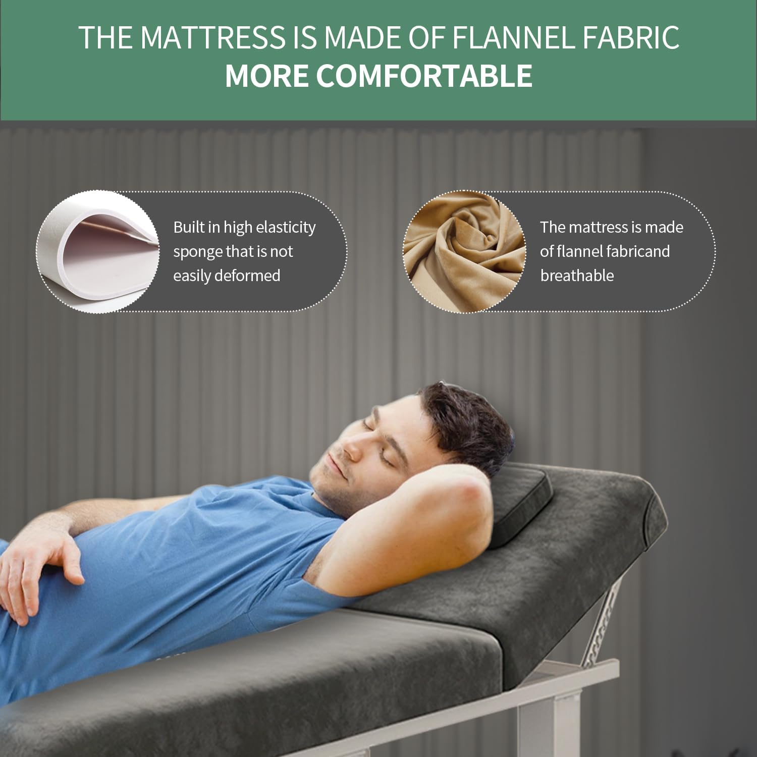 Cama de masaje ajustable, cama de spa, cama facial, se puede utilizar como mesa de terapia física para el hogar, mesa de masaje facial, superficie