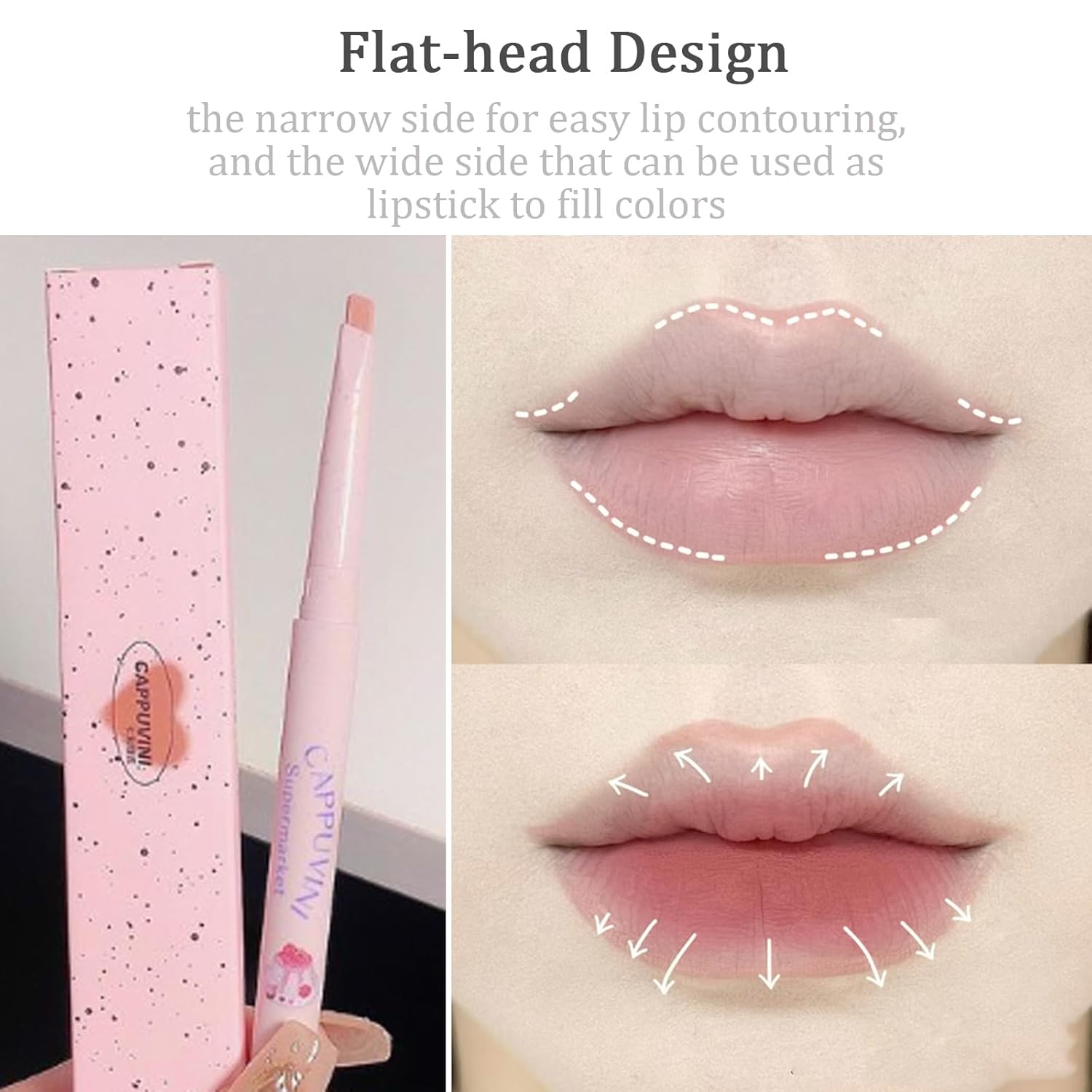 Juego de 5 lápices de labios de colores, 5 piezas de lápiz labial rosa nude, resistente al agua, cremoso acabado mate, lápiz labial para definir la