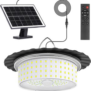 Luz solar para cobertizo, 244 LED, luz colgante solar para exteriores e interiores, 6 modos de iluminación de 360, luz solar con control remoto, Luz solar para cobertizo, 244 LED, luz colgante solar para exteriores e interiores, 6 modos de iluminación de 360, luz solar con control remoto,