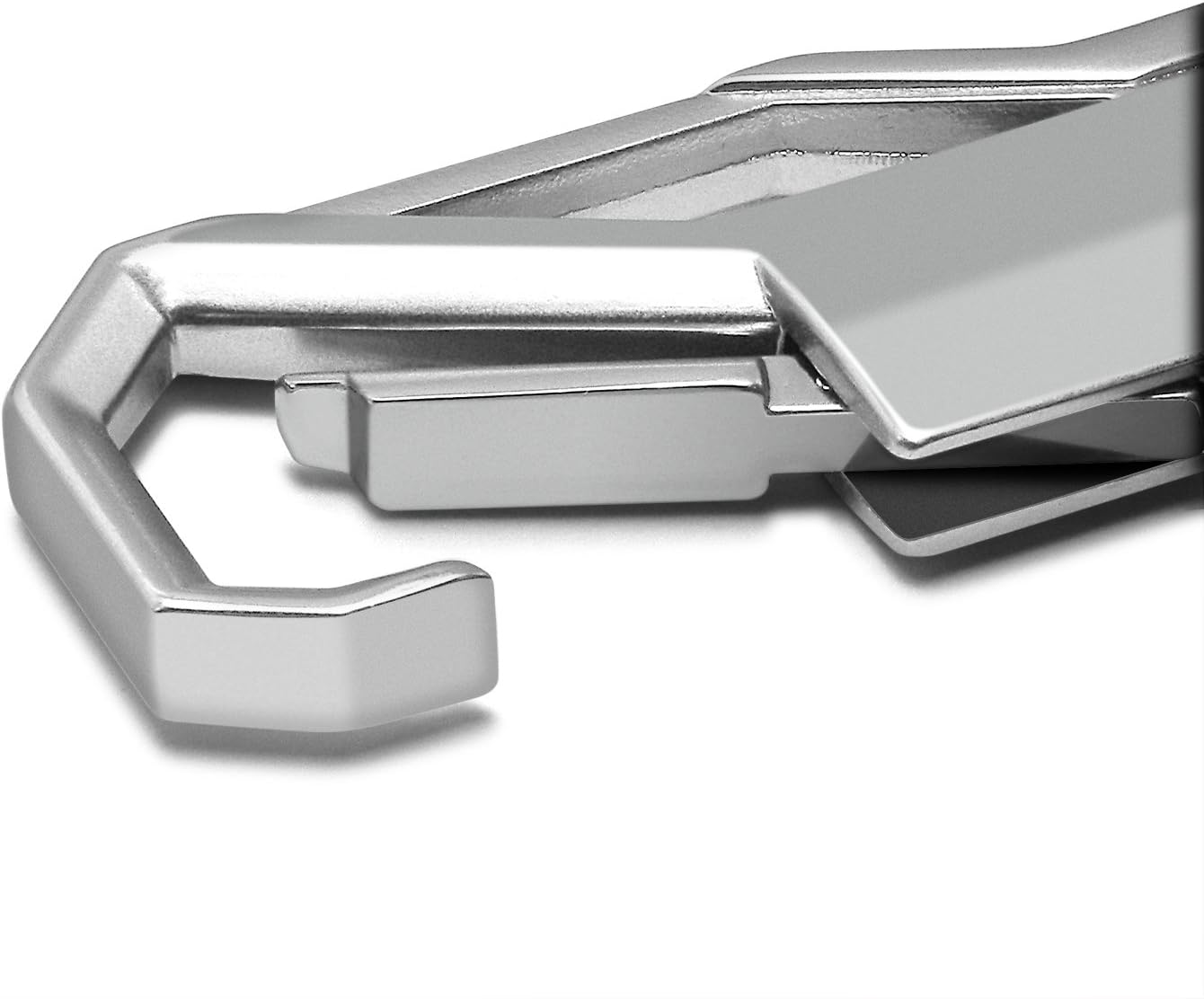 Hecho para Ford F-150 Lightning Silver Snap Hook Metal Llavero, plateado