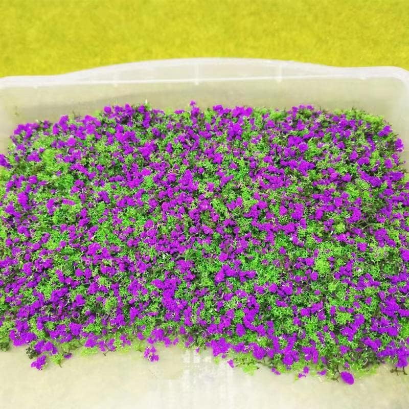 BYYING Paquete de 4 modelos de flores de cachemira en polvo verde de flores falsas, paisaje artístico, mesa de arena artificial de bricolaje,