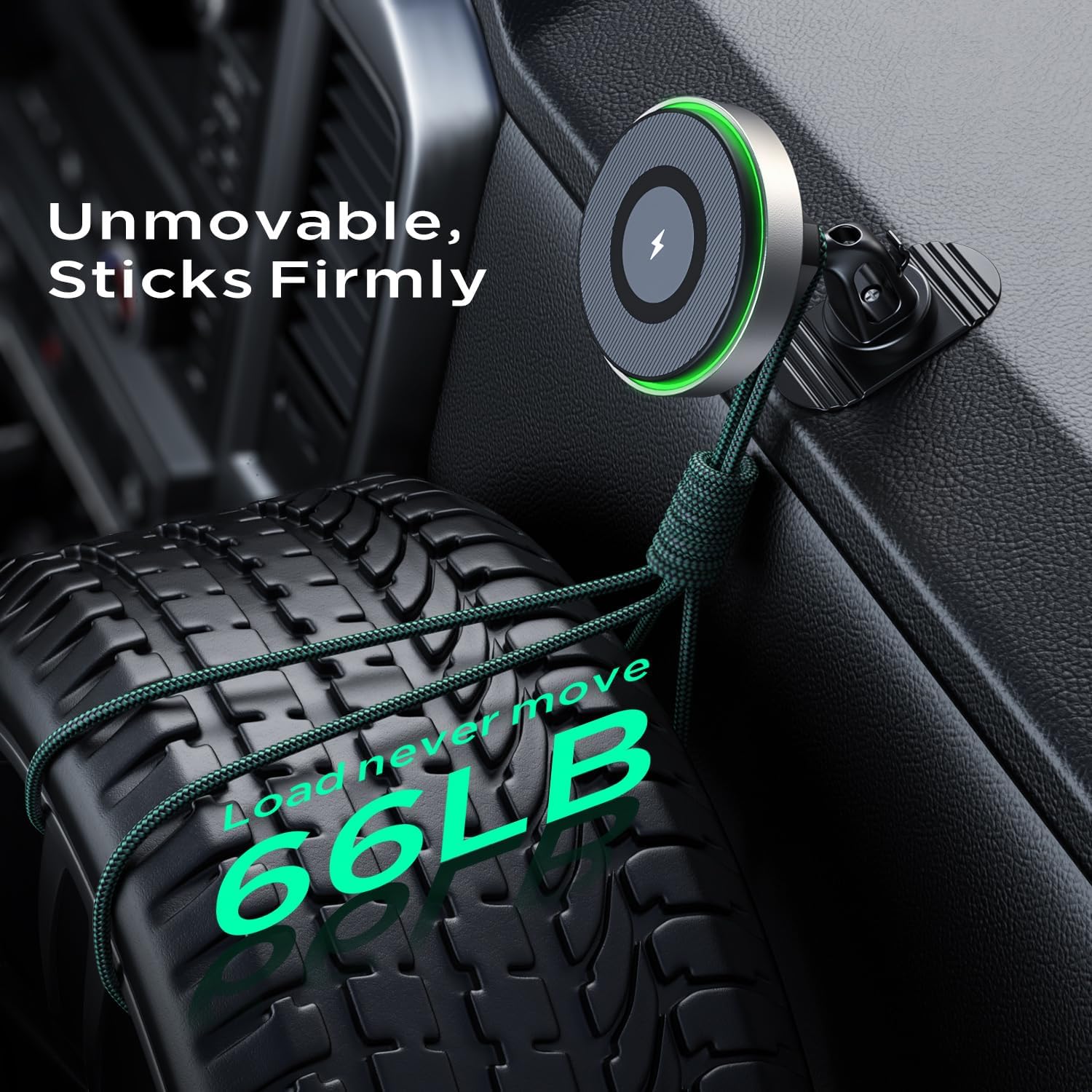 TIKECO Cargador de coche MagSafe, cargador inalámbrico magnético de 15 W, soporte de teléfono para salpicadero de ventilación de aire, soporte