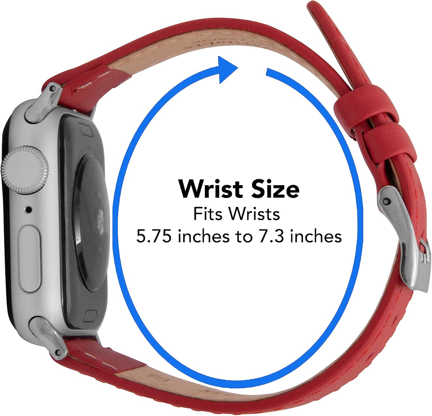 Bandini Correas de cuero para mujer para Apple Watch de 1.496 pulgadas, 1.575 pulgadas, 1.614 pulgadas para mujer, correa delgada de cuero iWatch