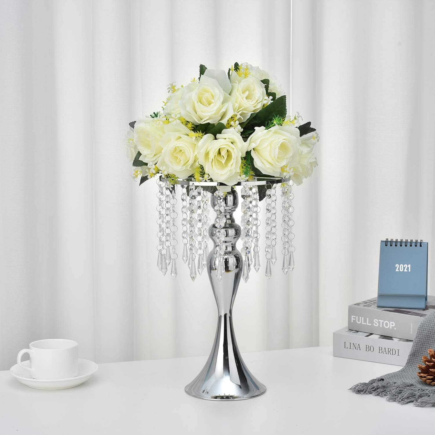 ECOM KING Soporte versátil para flores de boda, arreglo floral de boda para centro de mesa, florero de metal para boda, aniversario, cena, centro de