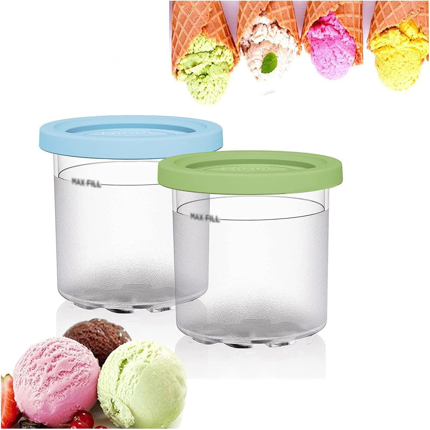 246 pintas Creami Deluxe, para Ninja Creami Deluxe, recipientes de crema de 16 onzas herméticos y a prueba de hojas para máquina de helados serie