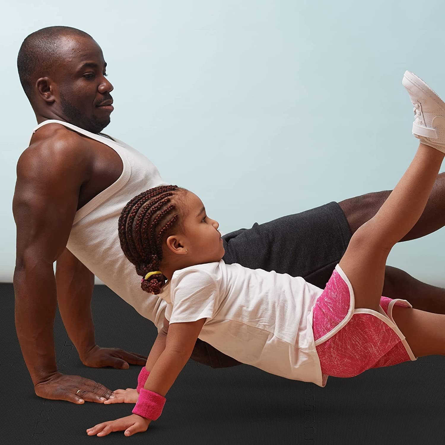 We Sell Mats Tapete multiusos de 1 pulgada de grosor con espuma EVA, azulejos entrelazados, antifatiga para el hogar o el gimnasio, 24 x 24 pulgadas