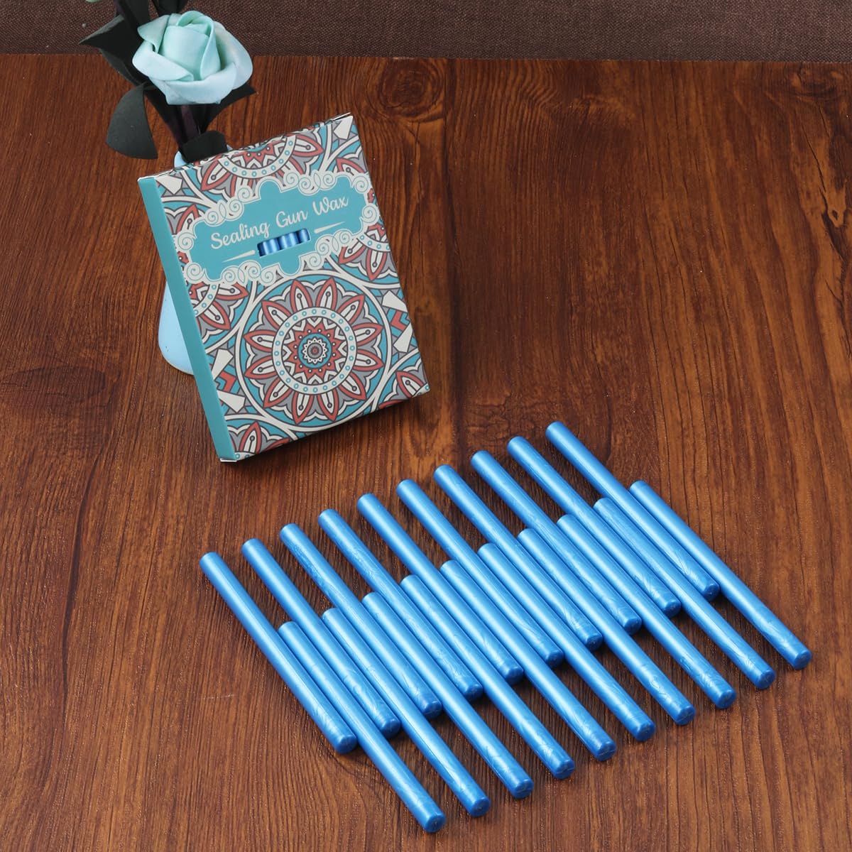 40 barras de cera azul cielo, 40 varillas de cera de sellado de pistola de pegamento de alta calidad para sello de cera, perfectas para invitaciones