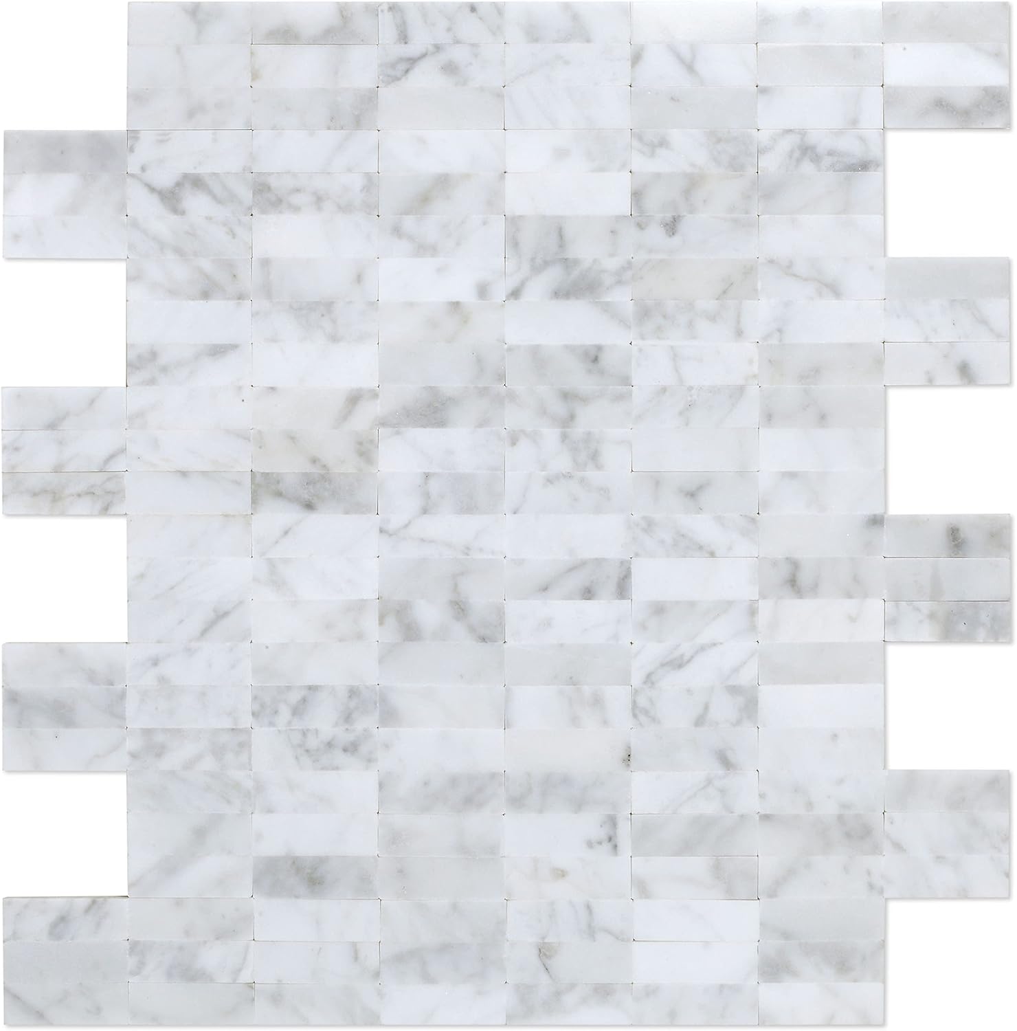 FREEZY – Azulejos de piedra natural atemporales, modernos azulejos de mármol para salpicaduras de cocina, chimenea, pared interior, instalación 3