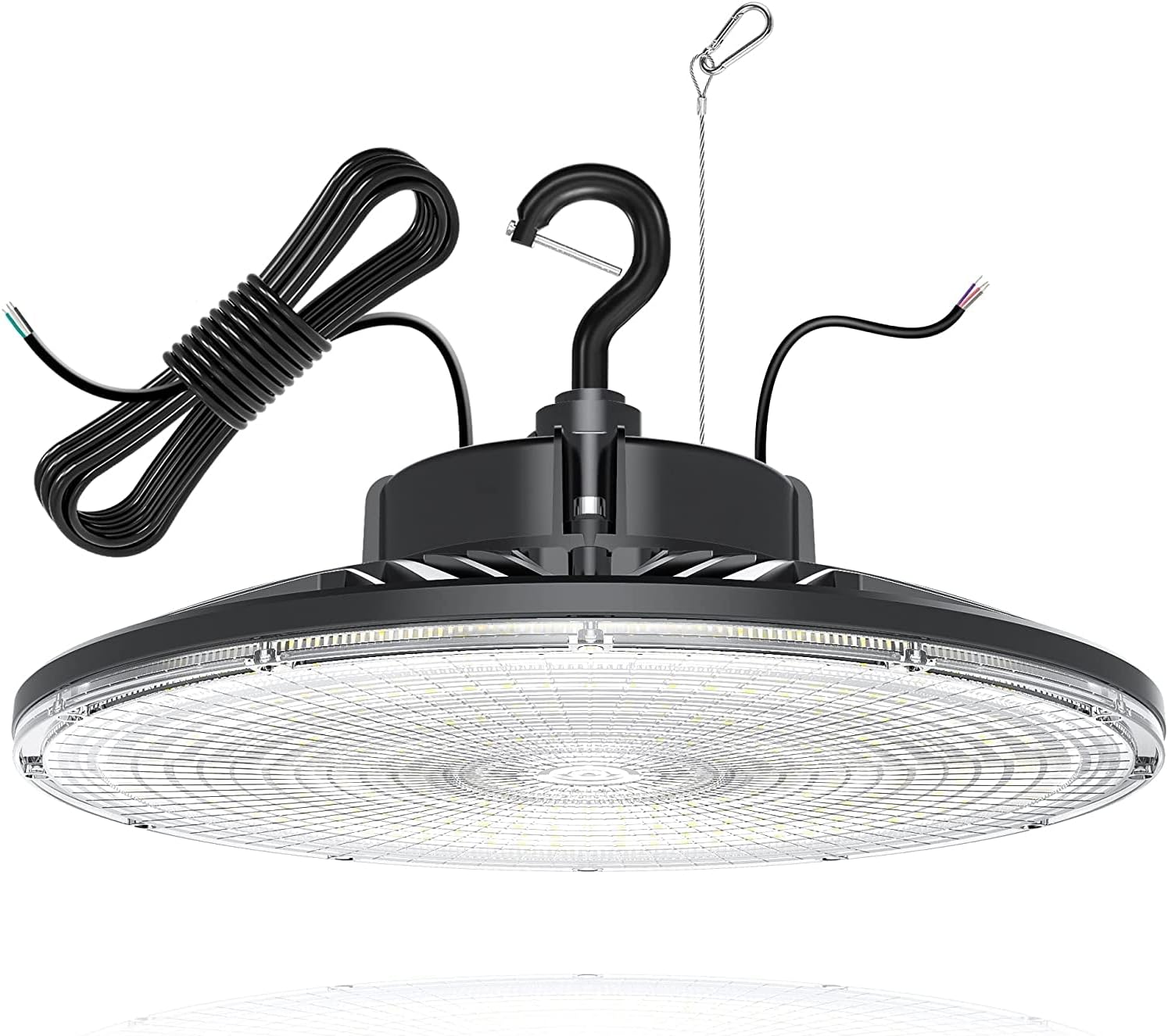 Luz de bahía alta, luz LED UFO de 240 W 36000 lm (equivalente a 1000 W HIDHPS) Listado ULDLC, 0-10 V regulable, cable de 6 pies, 5000 K, IP65
