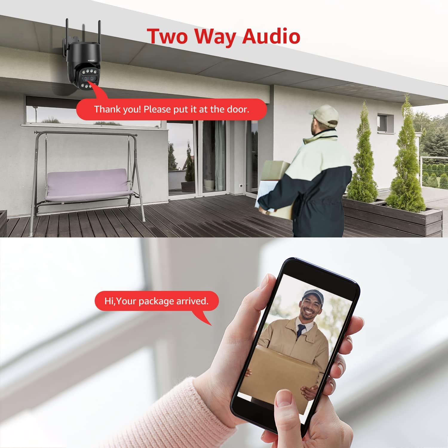 BOAVISION Cámara de seguridad 4G para exteriores, cámara de exterior Wi-Fi de doble lente 2K, cámaras PTZ de 360 para seguridad del hogar con