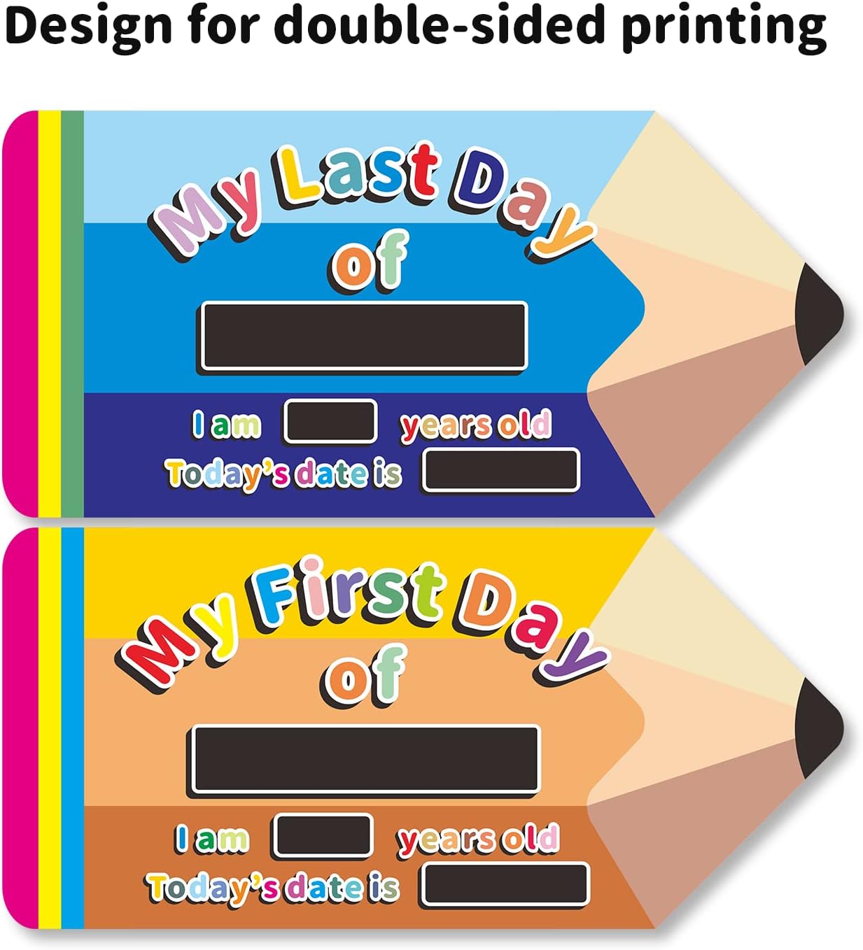 Homievar Cartel de lápiz 2023  Pizarra de tiza para el primer día de escuela para niños en preescolar o jardín de infantes  1 pizarra blanca y tiza