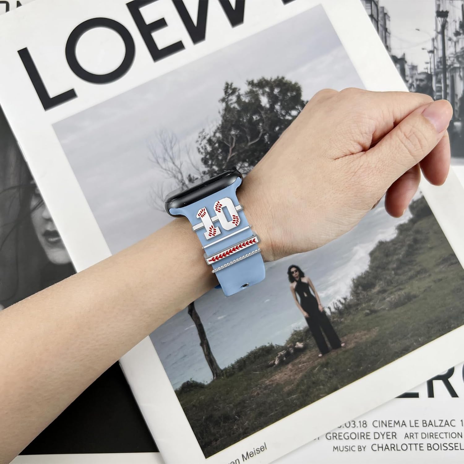 YeeCASE Dijes de reloj de béisbol con números para niños de 00 a 30 atletas de números decorativos compatibles con accesorios de Apple Watch de
