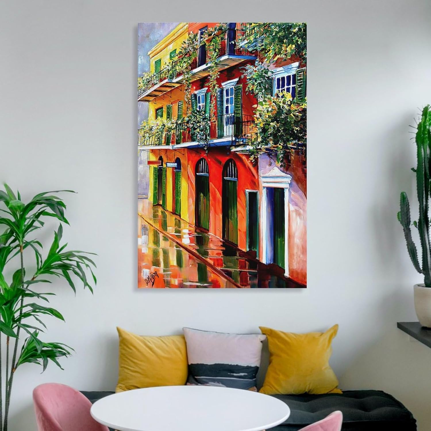 THAELY Diane Millsap – Lienzo impreso con diseño de Dacian French Quarter Sunshine para decoración de pared de granja, póster artístico para