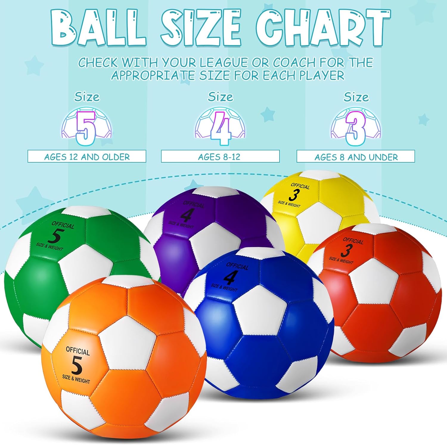 12 pelotas de fútbol con inflador, tamaño oficial 345, pelota de fútbol para niños y adultos, práctica de entrenamiento deportivo de regreso a clases