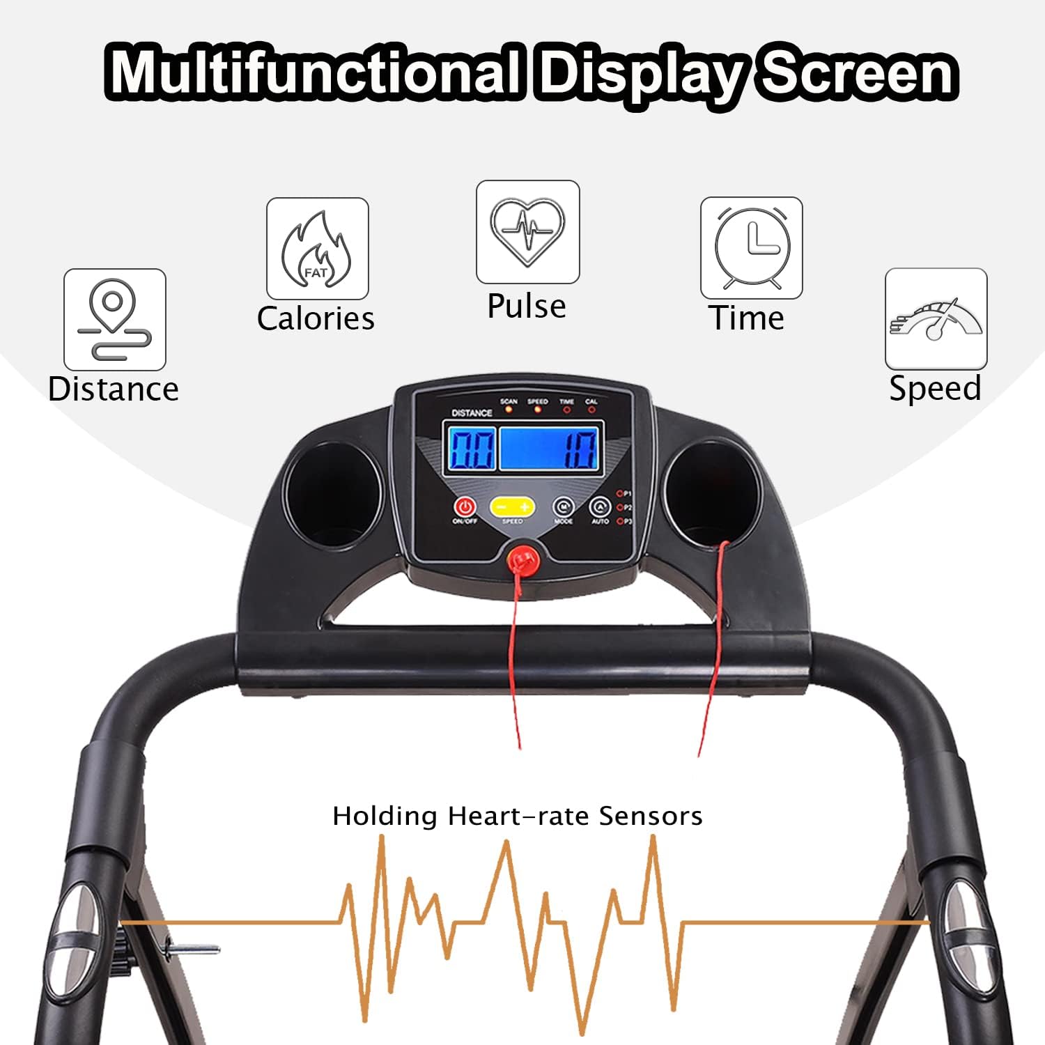 FYC Cintas de correr plegables para el hogar, máquina de ejercicio eléctrica para correr, cinta de correr compacta para el gimnasio en casa,
