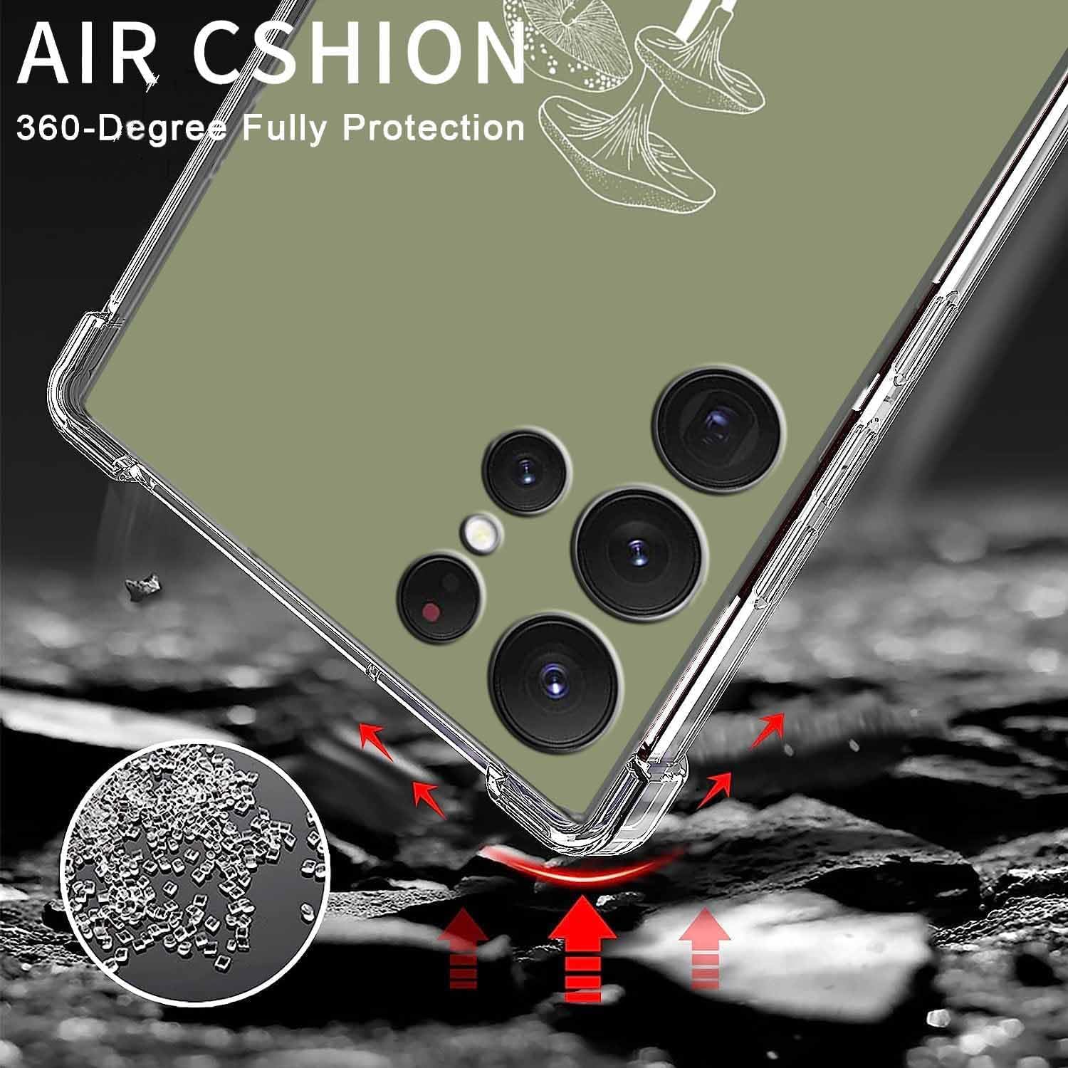 Funda para Samsung Galaxy S23 Ultra, diseño minimalista y estético de hongos para hombres y mujeres, funda de TPU suave y moderna para Galaxy S23