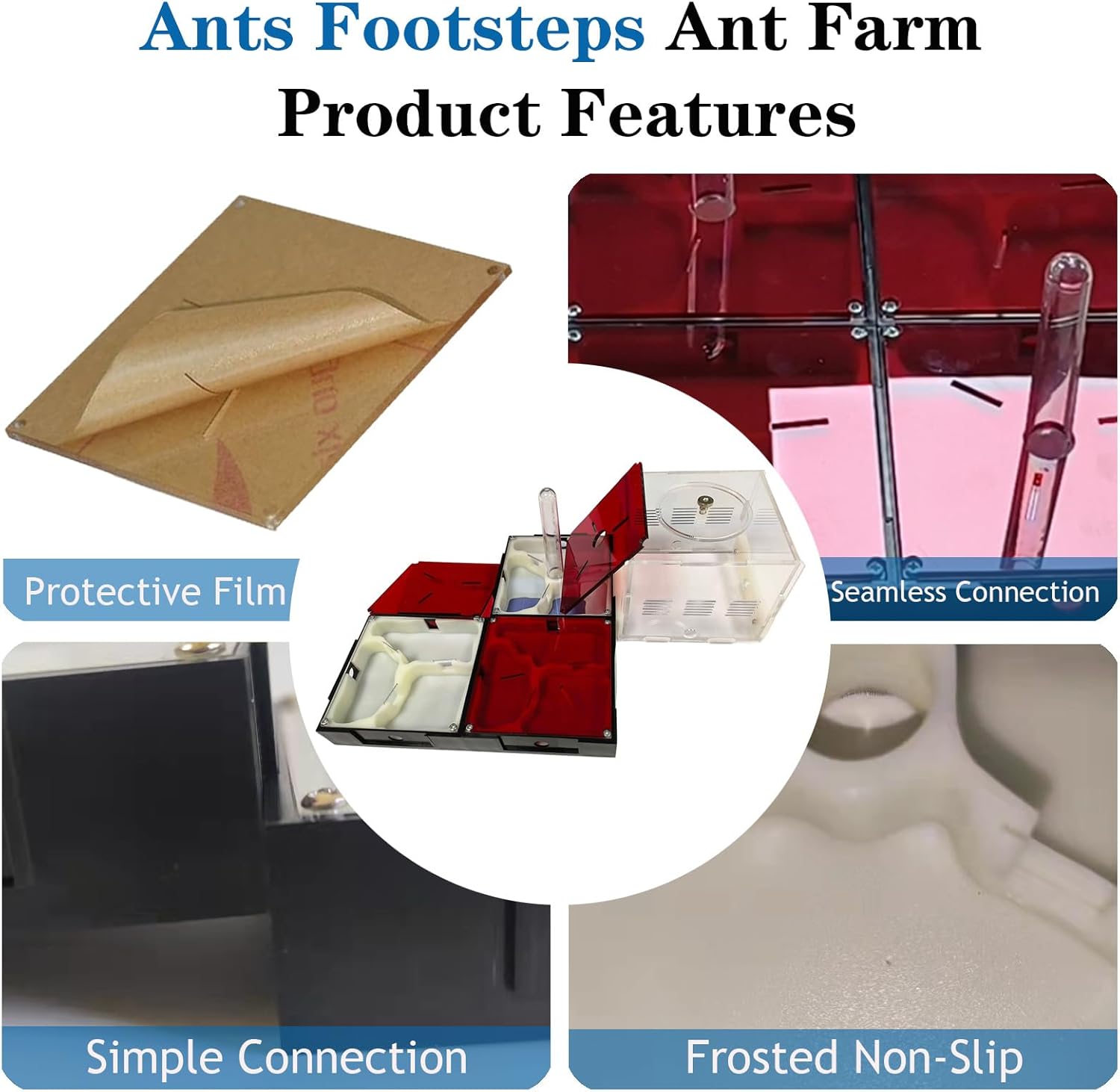 Ant Farm Nest Science Kit de terrario DIY Cuidado para hormigas vivas Hábitat de hormigas con torre de agua para criar habitación y observación